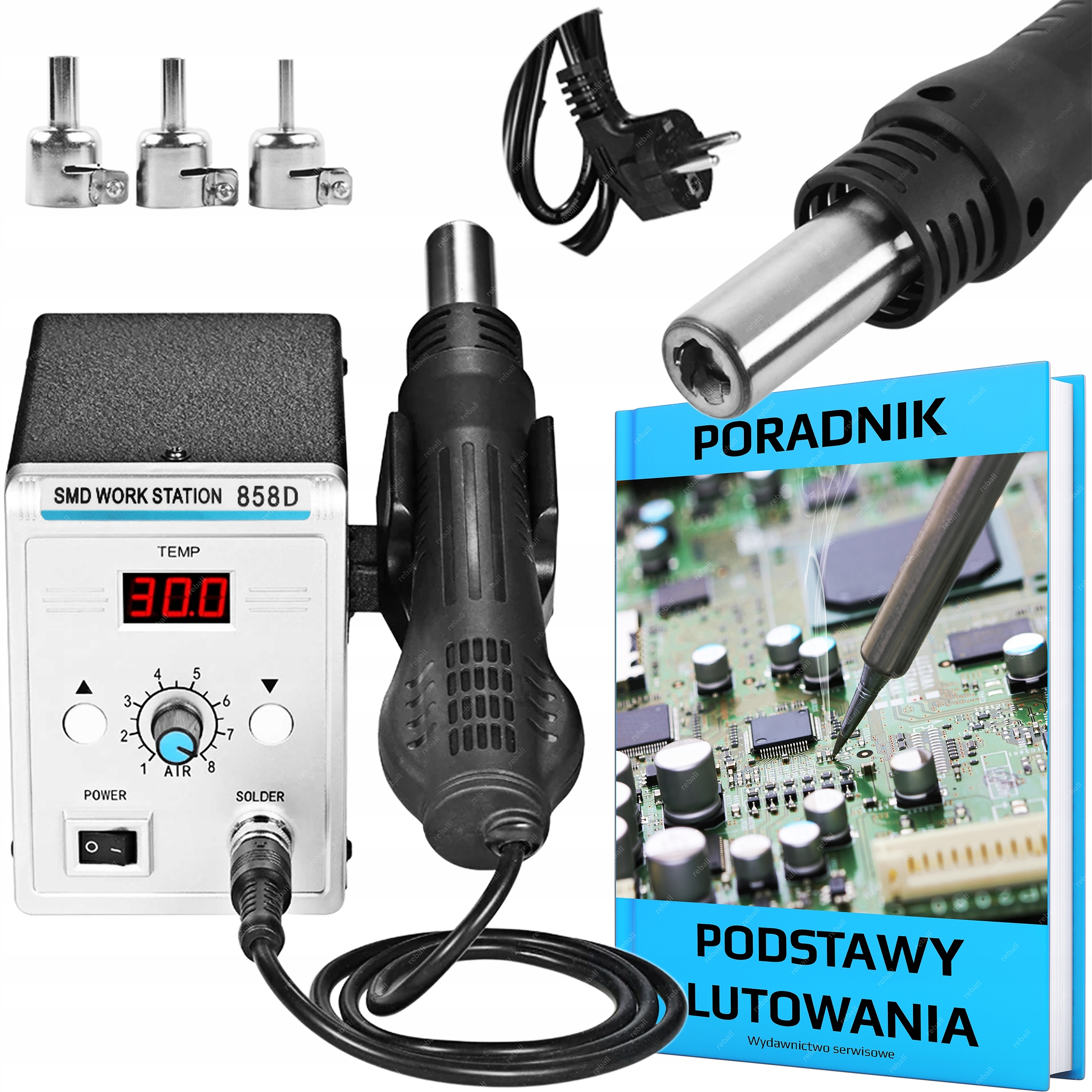 Horkovzdušná Pájecí Stanice Smd Bga Svařovací Stroj 858D Návod