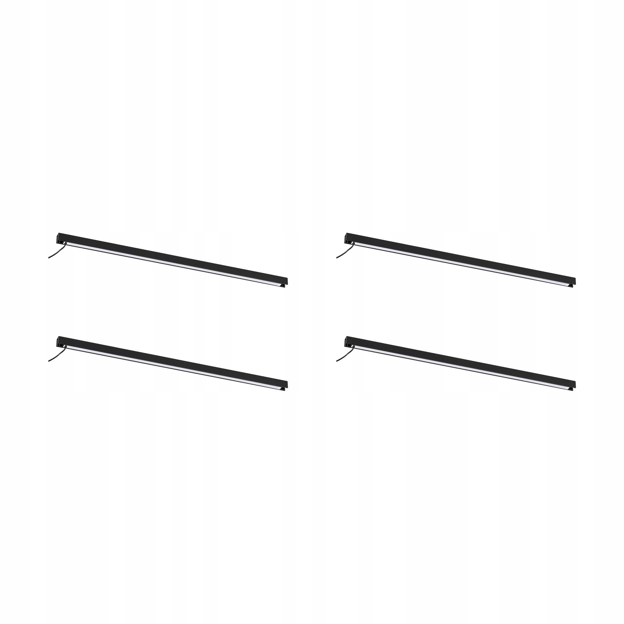 4 ks Led pásek Silverglans 60 cm Stmívací Antracit IP44