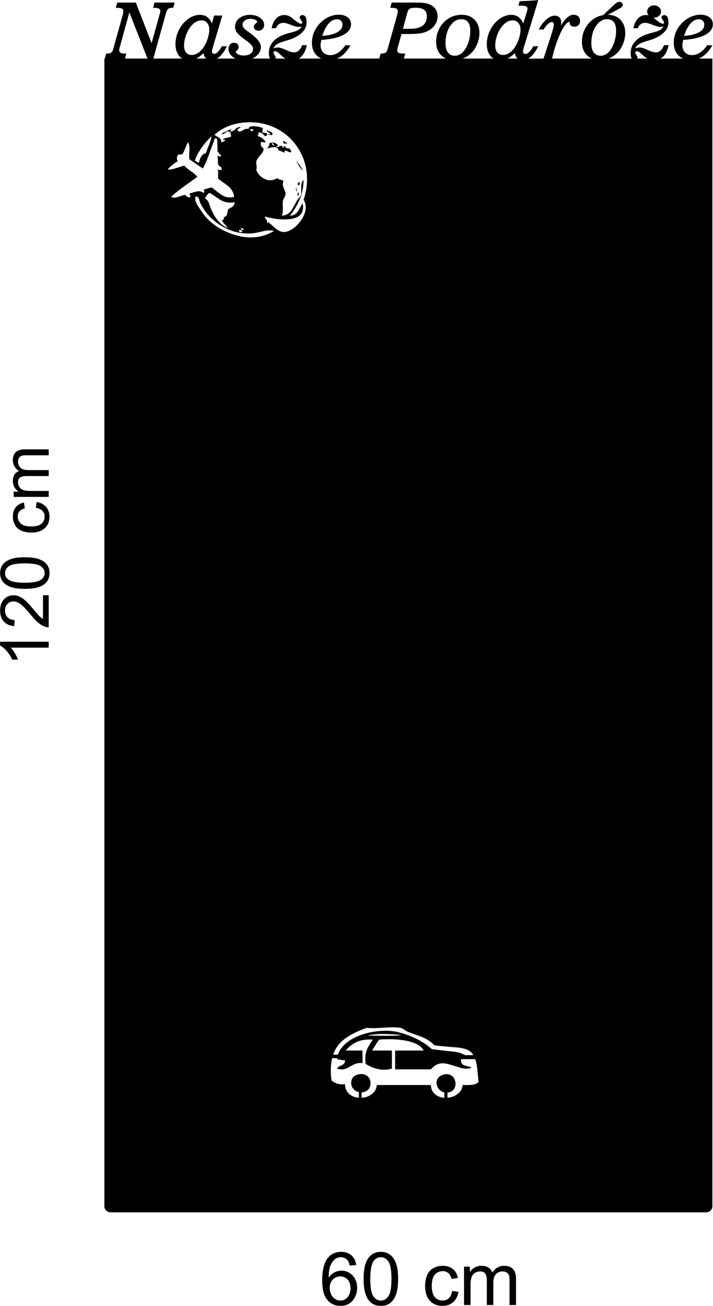 Na Magnety Naše Cesty kovová tabuľa obdĺžnik lietadlo auto 120x60