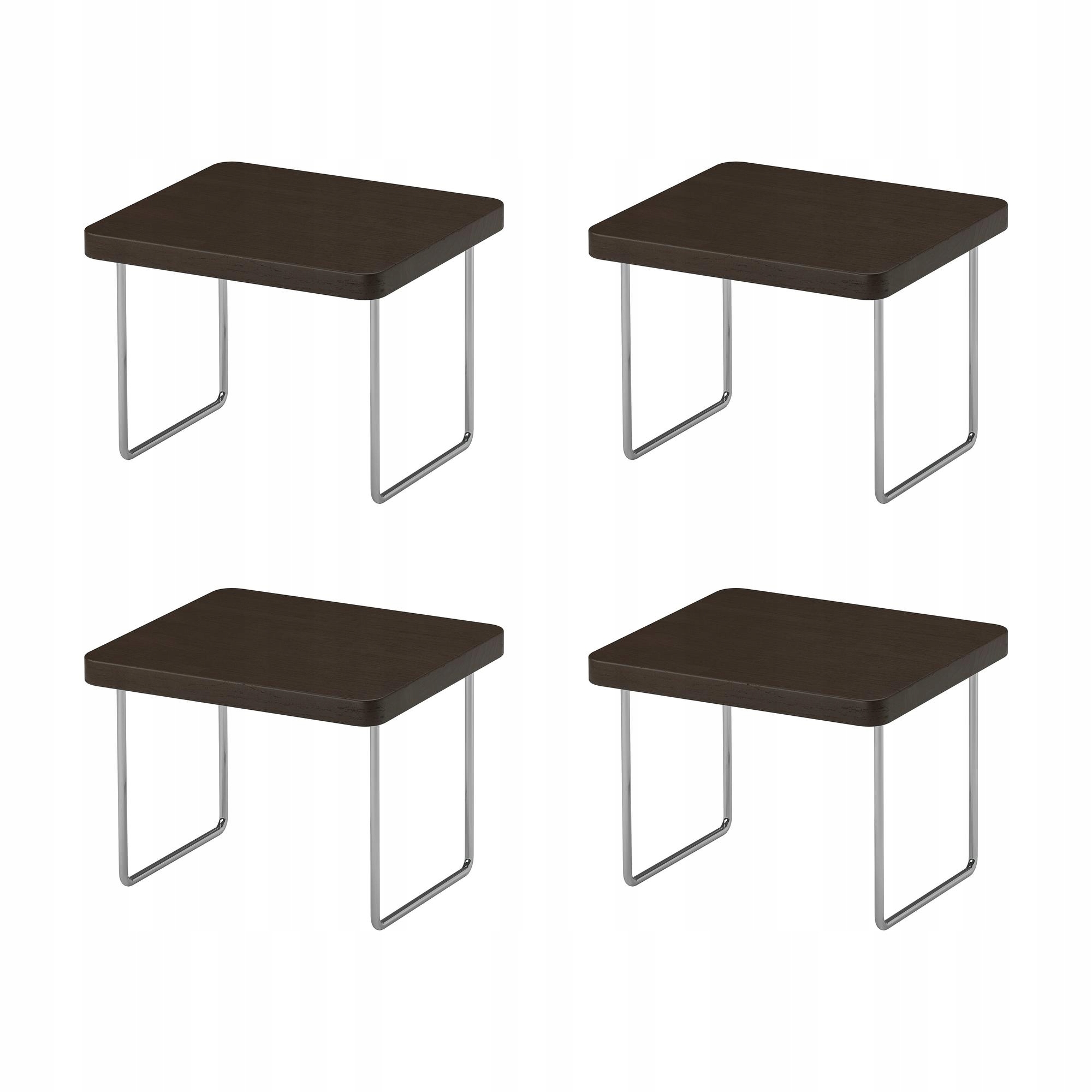 4 ks Podstavec na loketní opěrku Tmavě hnědý, nastavitelný