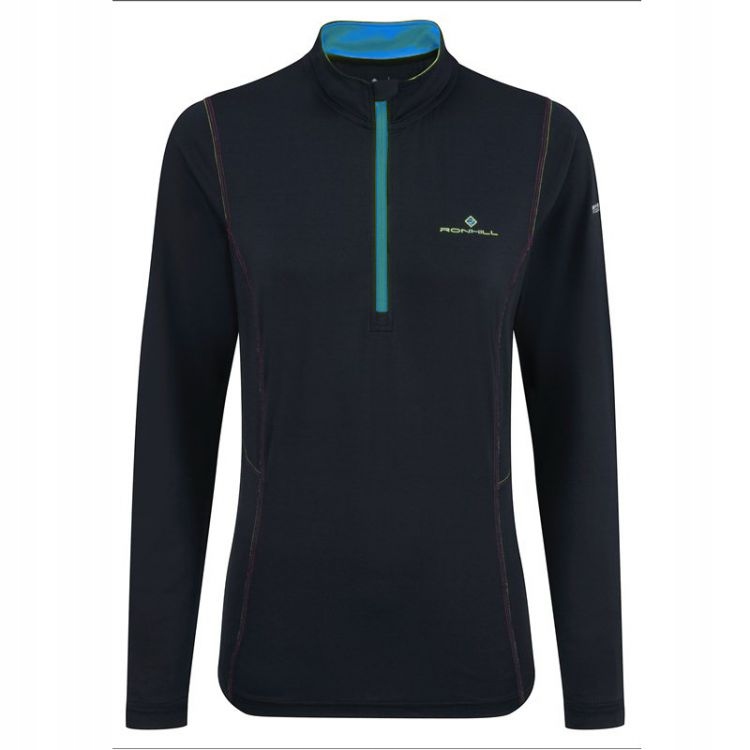 Ronhill Women's Thermal 200 1/2 Zip Black/blue Rozmiar Xs