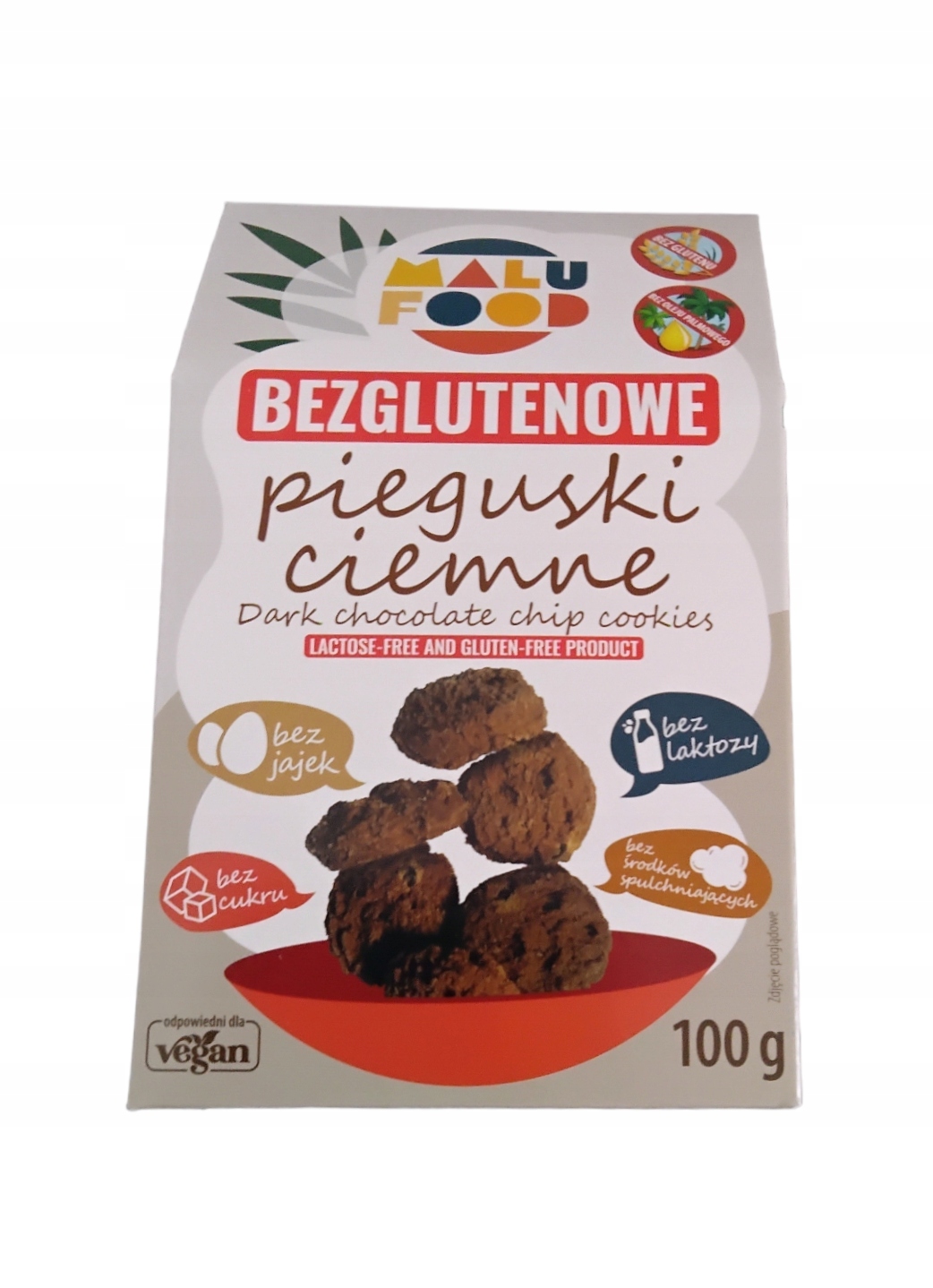 Levně Malu Food Sušenky Piegusky Tmavé Bez Cukru Bezlepkové 100 g