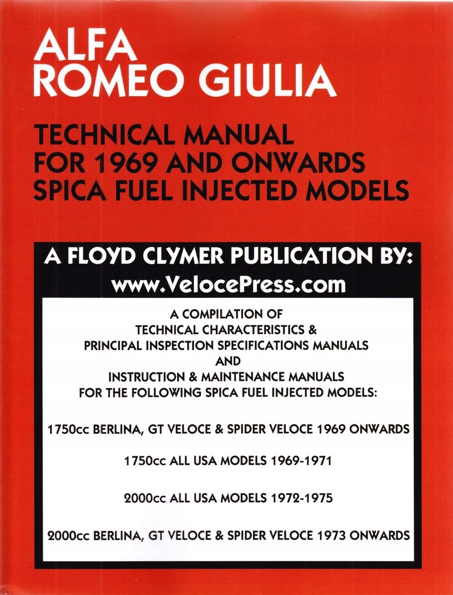 Alfa Romeo Giulia GT Spider-інструкція