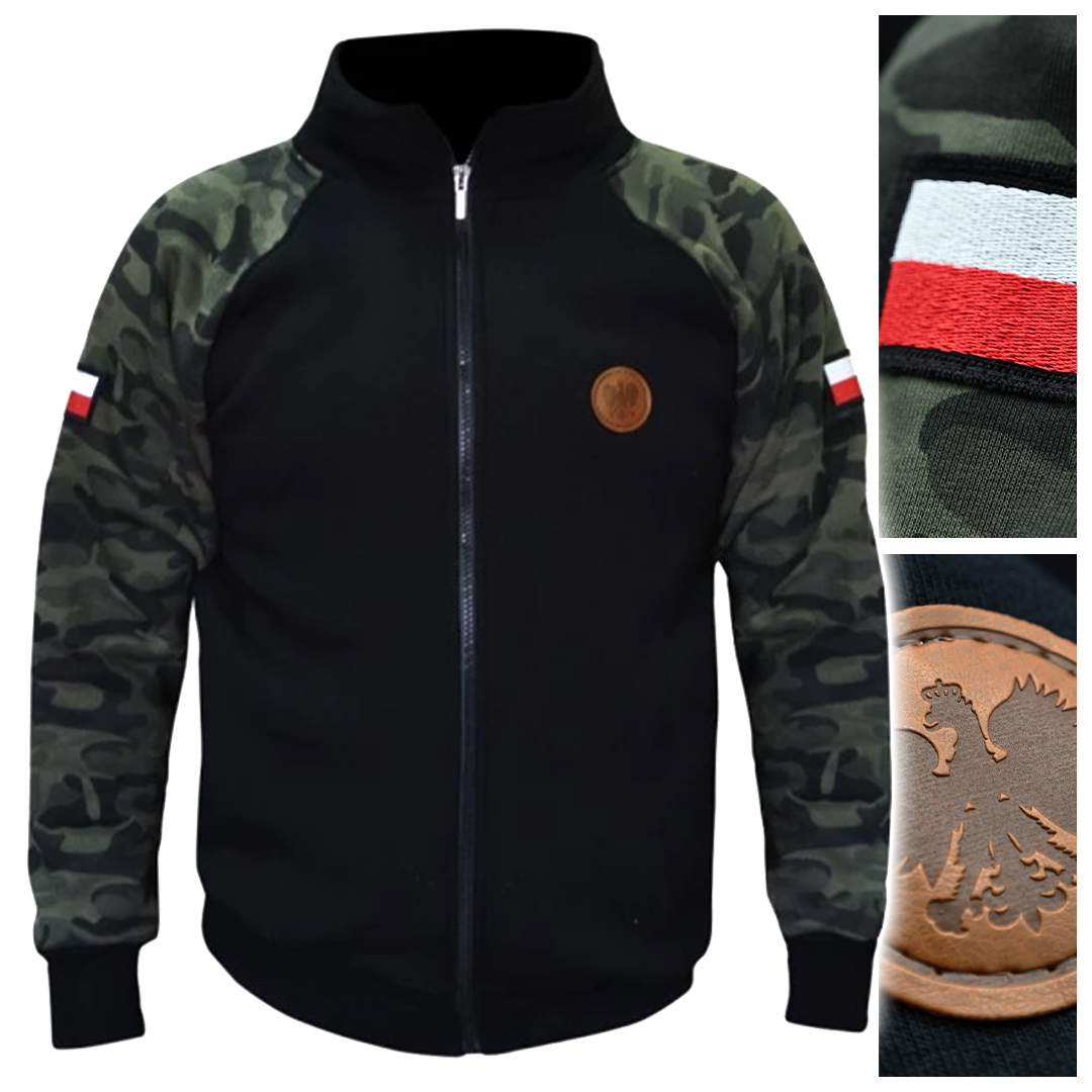 Bluza męska rozpinana Moro Aquila "Orzeł" Camo I Patriotyczna Kamuflaż XXL