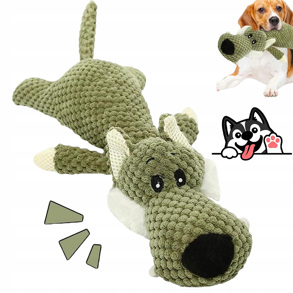 Levně Silné Kousátko Pro Velkého Psa: Plyšák Vlk Pro Psa Pitbull S 130 G