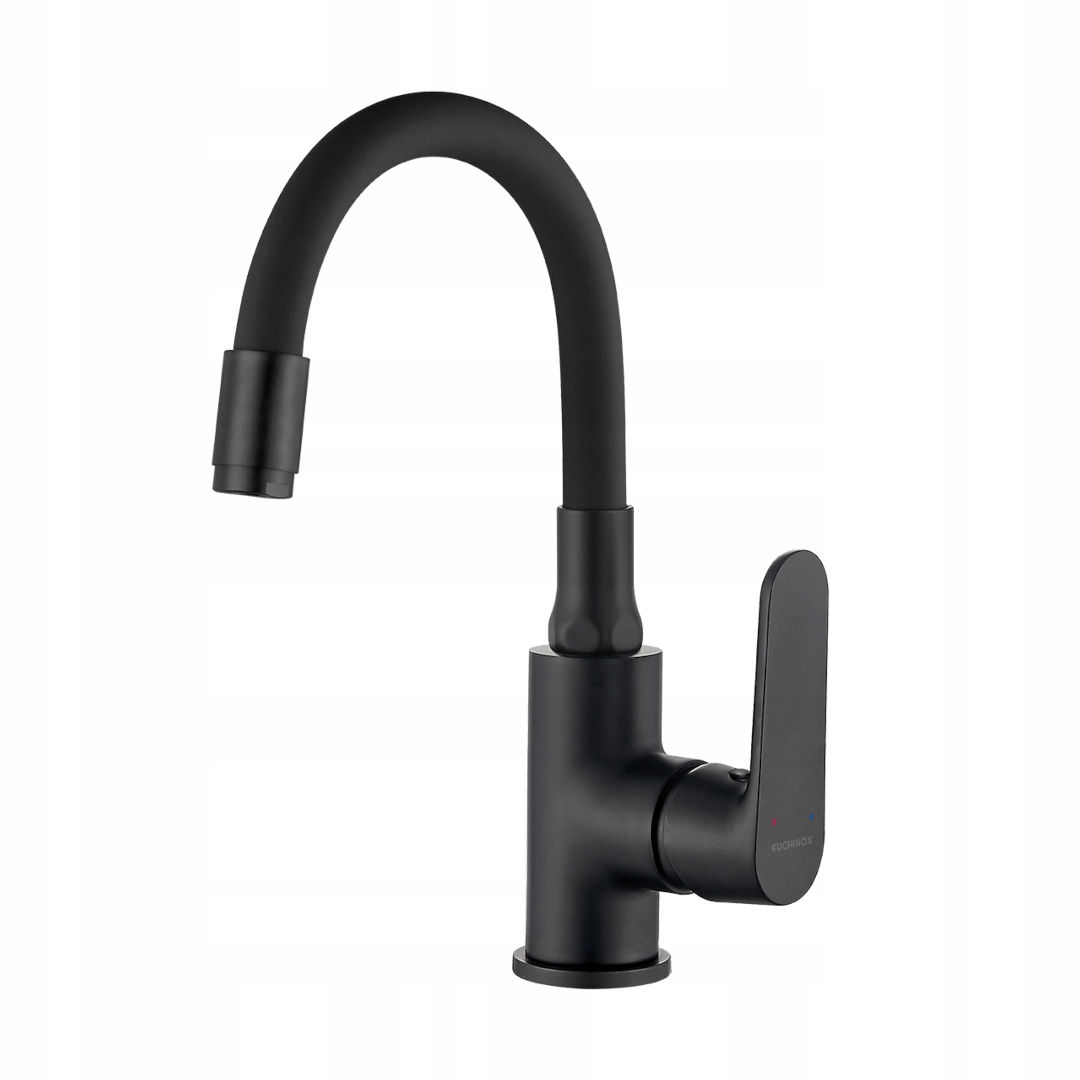 Bateria Umywalkowa Z Elastyczną Wylewką Czarna