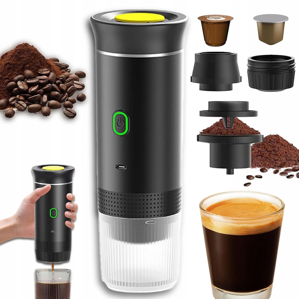 Přenosný Kávovar S Akumulátorem Oživený 60 ML Akumulátor 7500 Mah