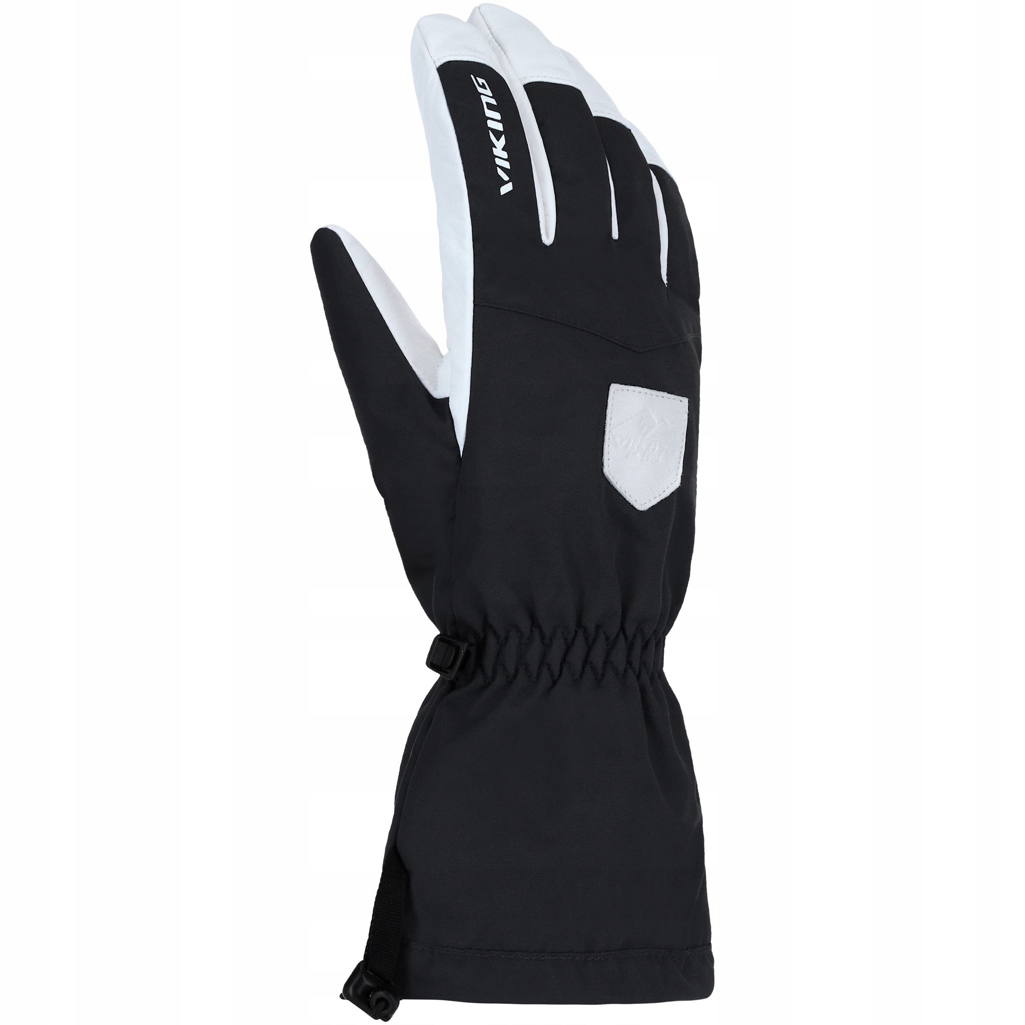 Pánské lyžařské rukavice Viking Sven černé s bílou kůží vel. 8