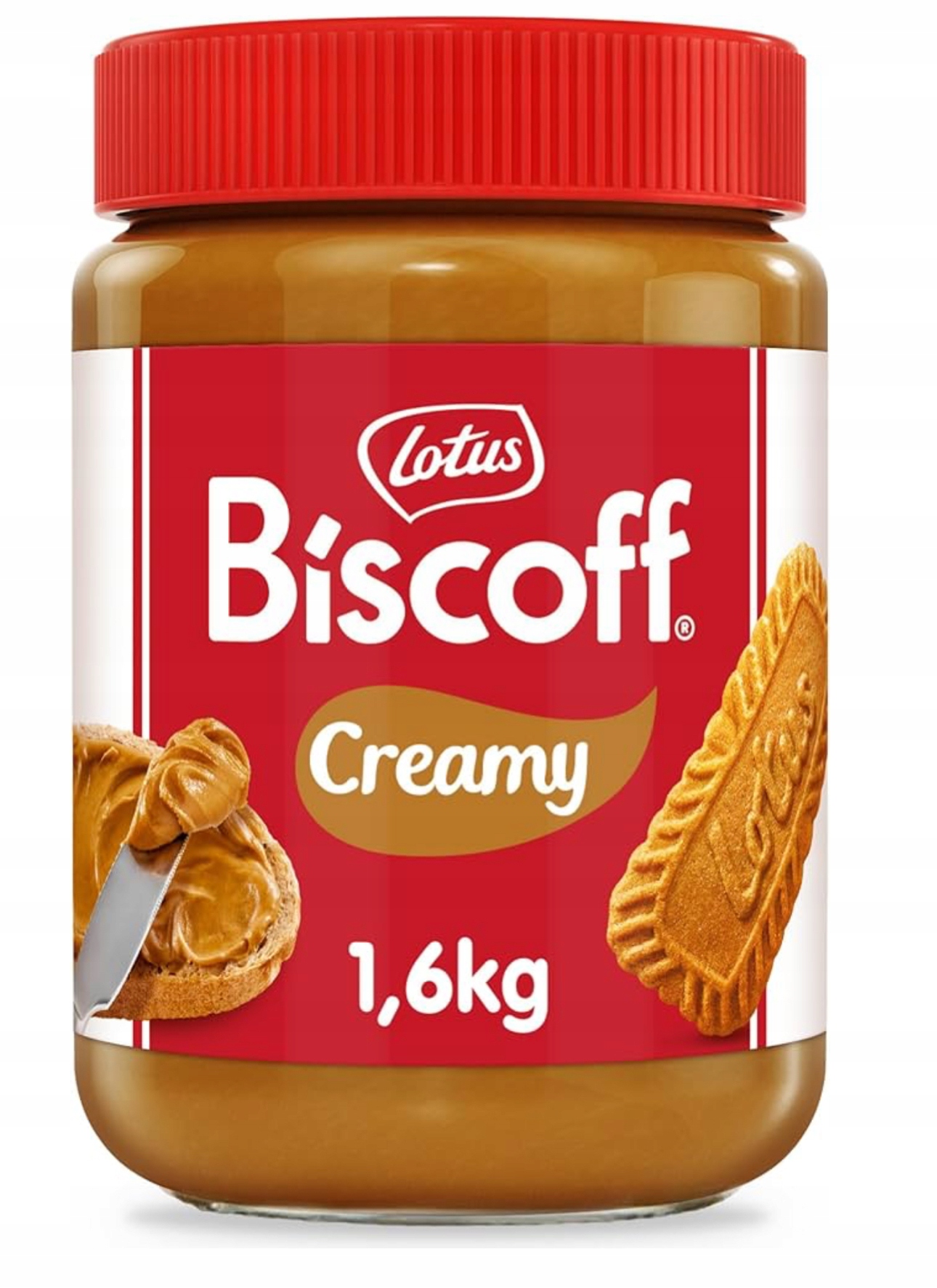 Lotus Biscoff krem ciasteczkowy Creamy herbatnikowy Duży 1,6kg 1600g