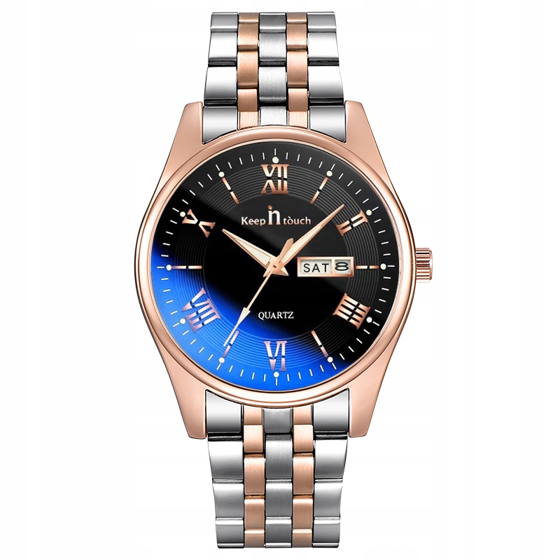 Pánské hodinky náramek mesh datumovka stopky KiT