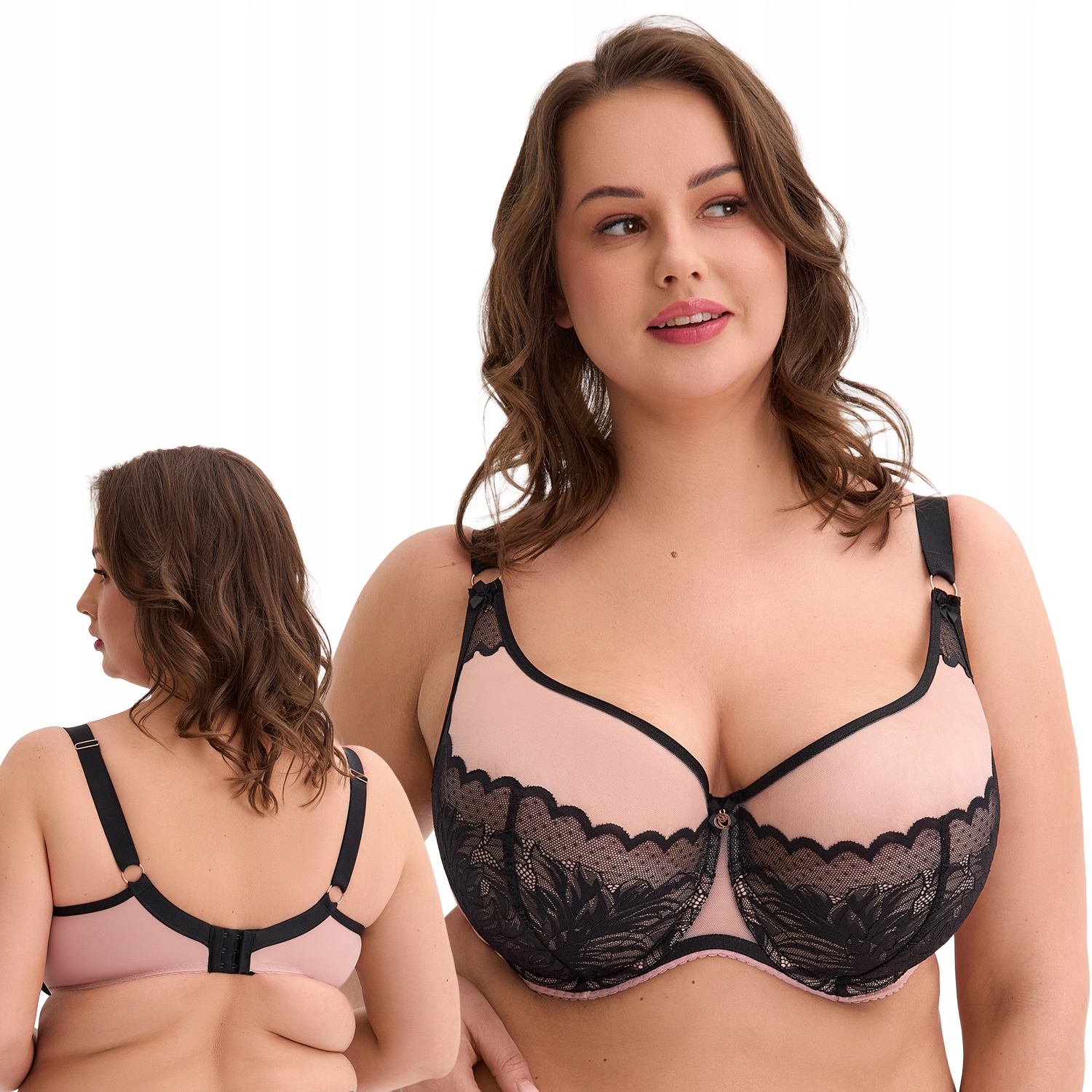 Gaia 1308M Amara Maxi černo-růžová 90J Polovyztužená podprsenka