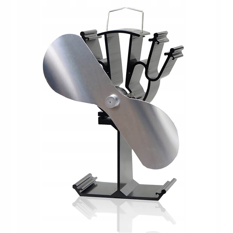 Ventilátor na krbové kachle 2 čepeľový plameň Nikel