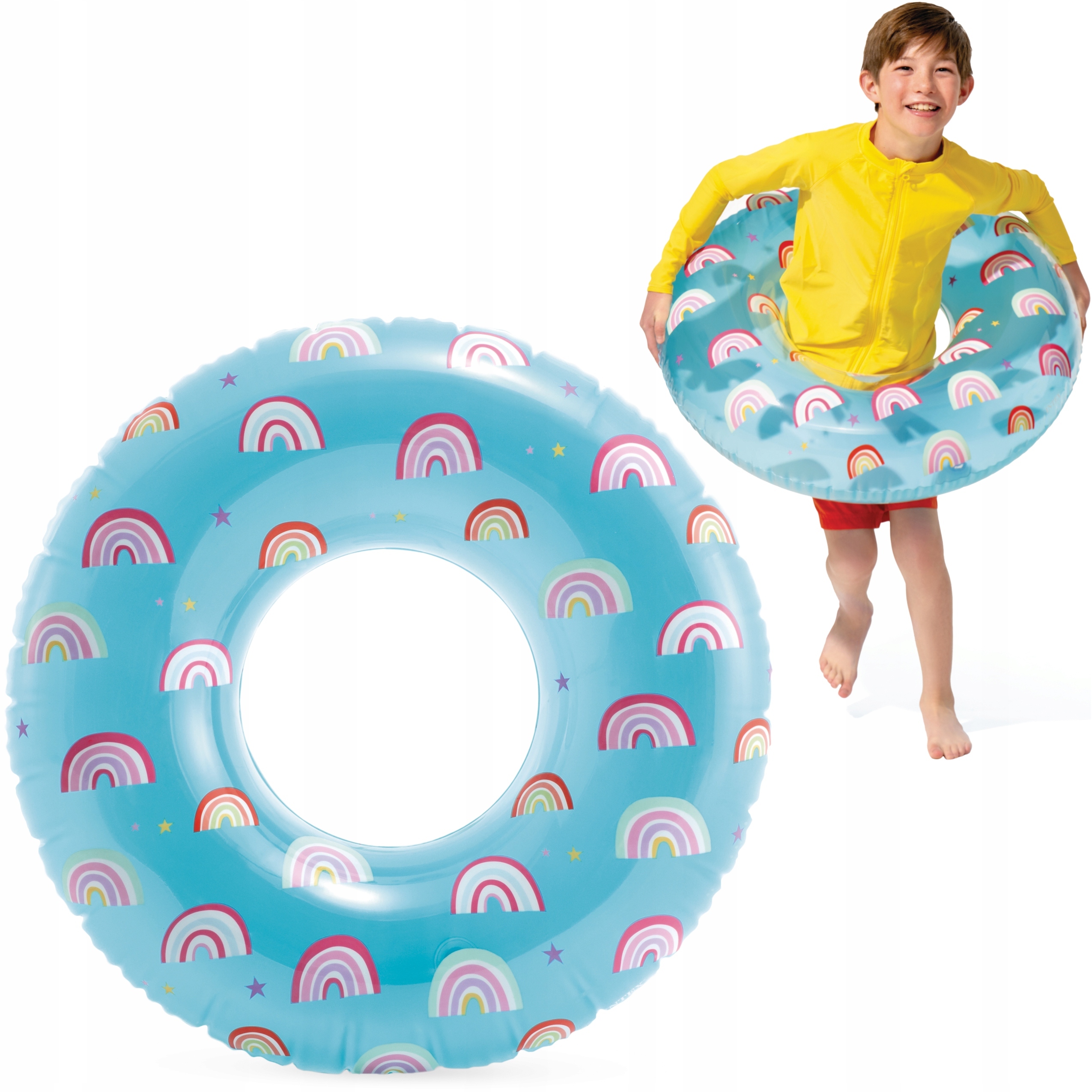 Wielkie Koło Dmuchane Na Basen Duże Kółko Do Pływania Wody Intex XL 81 CM