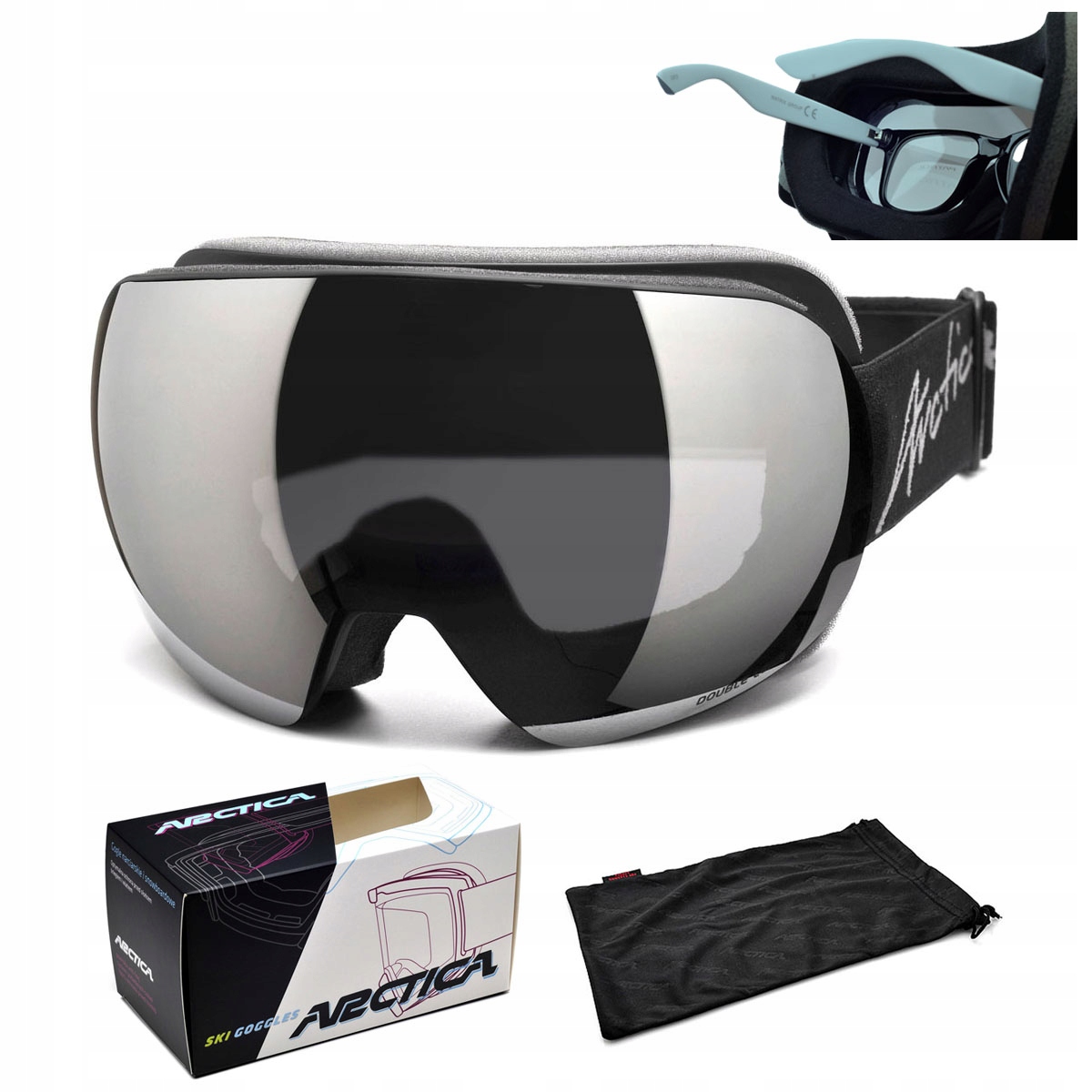 Lyžařské Brýle Na Dioptrické Brýle Arctica G-104 Neparující UV400