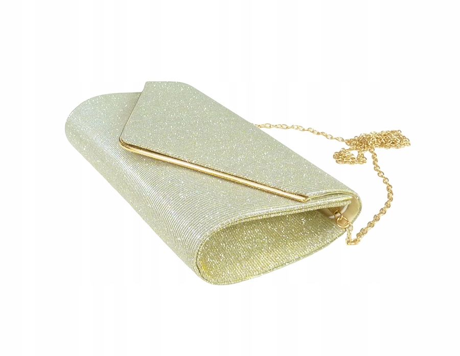 TOREBKA WIZYTOWA na RAMIĘ KOPERTÓWKA ZŁOTA SREBRNA ŁAŃCUSZEK WIECZOROWA Kolor dodatkowy srebrny