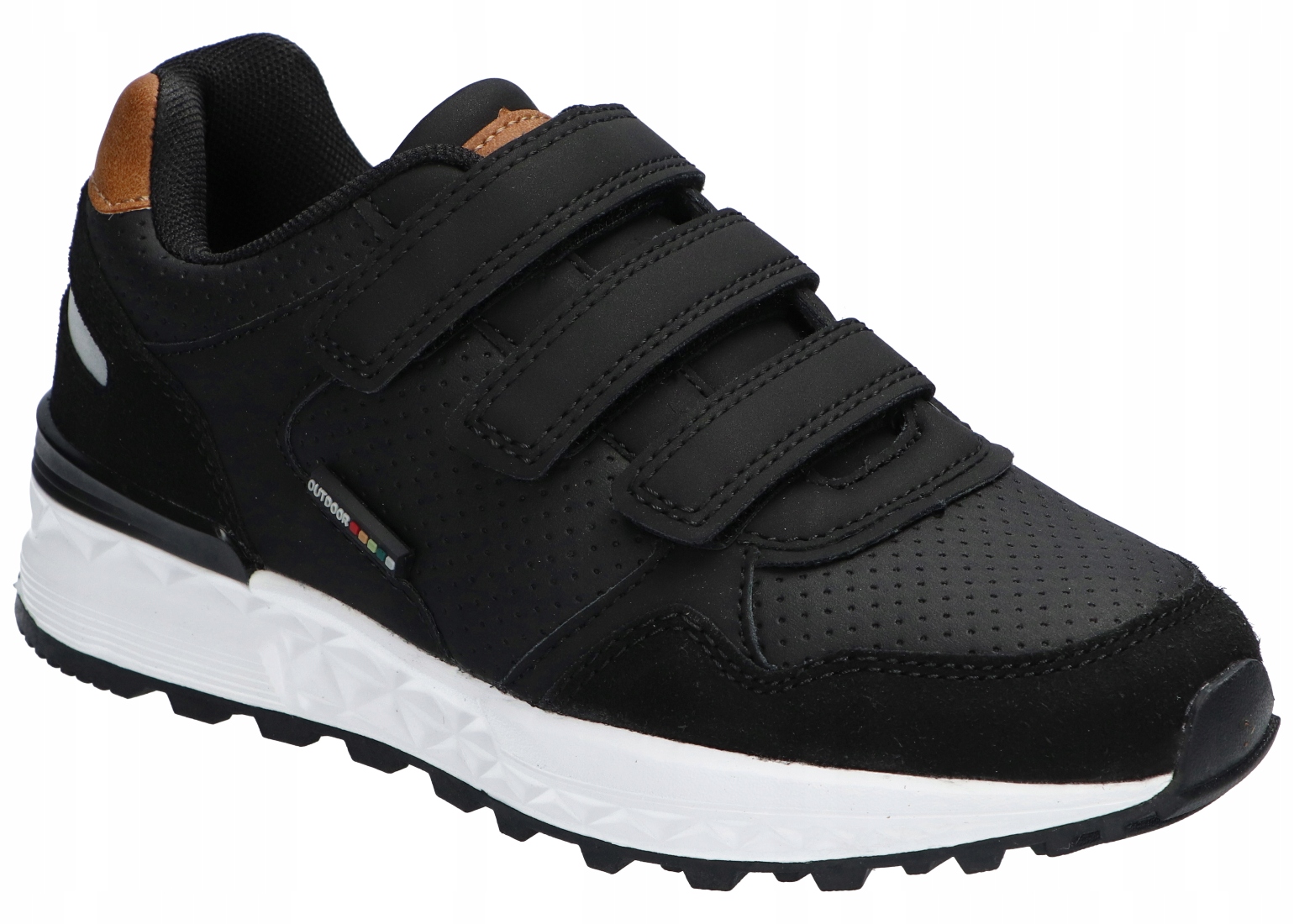 American Club AA58 Sneakersy Buty Dziecięce Na Rzepy Wkładka Skórzana Bk 33