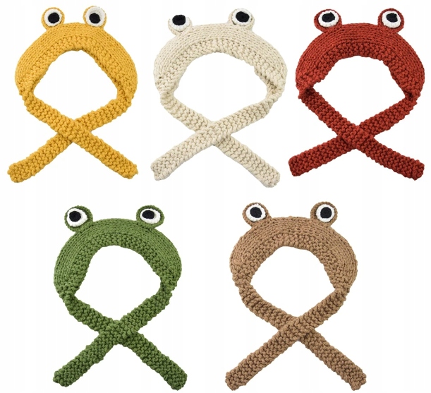 Czapka szalik chusta na uszy żaba na NOWOŚĆ!! Rozmiar uniwersalny