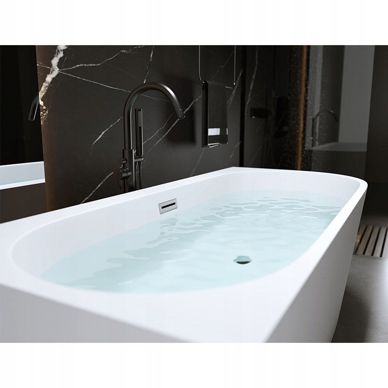 WANNA WOLNOSTOJĄCA PRZYŚCIENNA MERA 509A LEWA BIAŁA PRZELEW CHROM 140x75 CM Marka Hydrosan