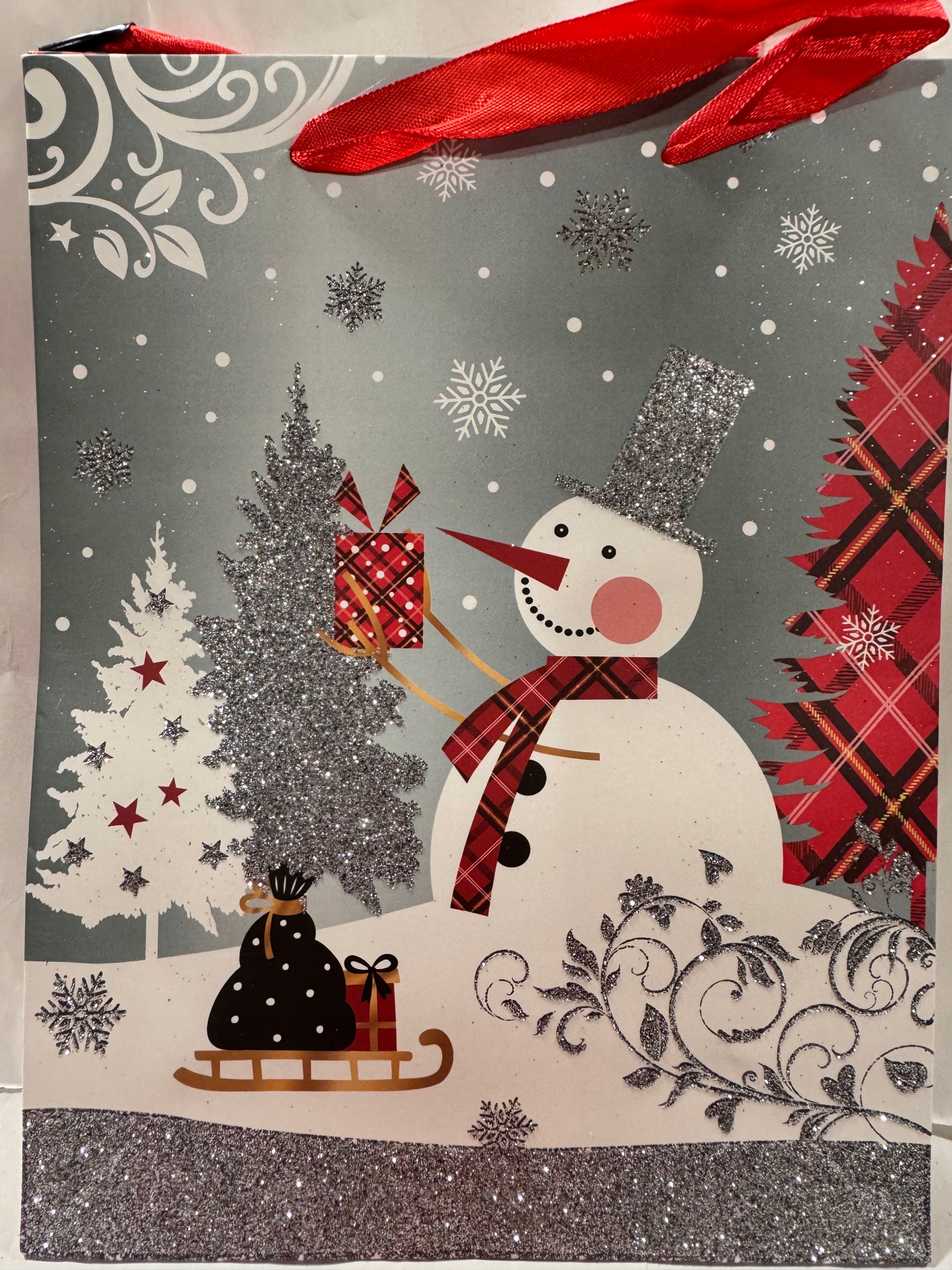 torebka prezentowa ok 26x32x10cm Mikołajki Boże Narodzenie sztywna