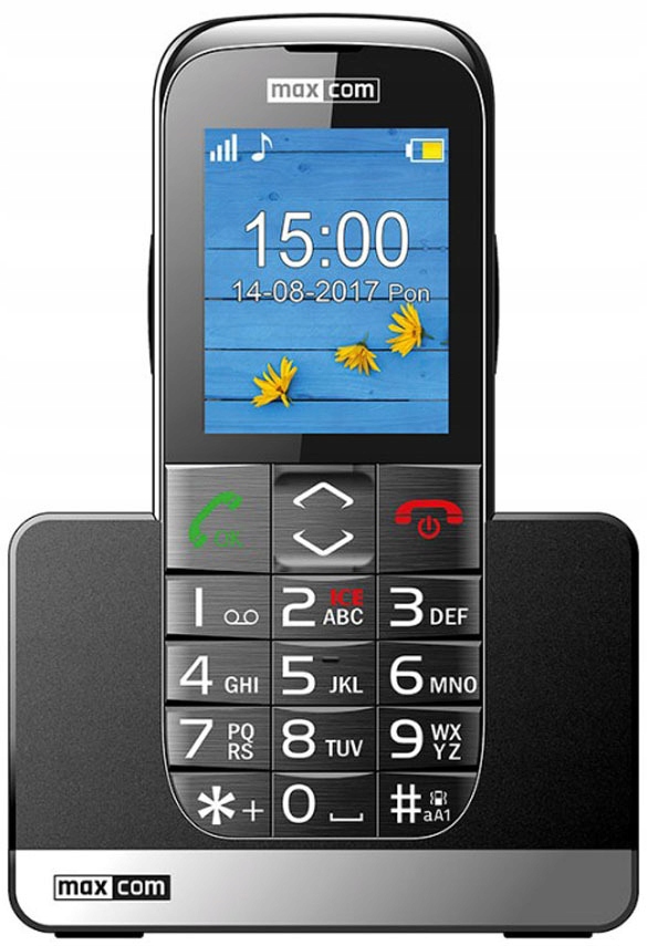 

Czarny Telefon Maxcom MM720 Bb Senior