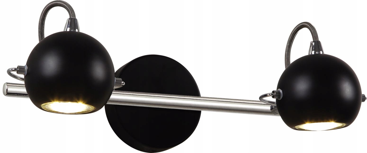 Kinkiet Metalowy Regulowany Czarny K-8002/2 Salva