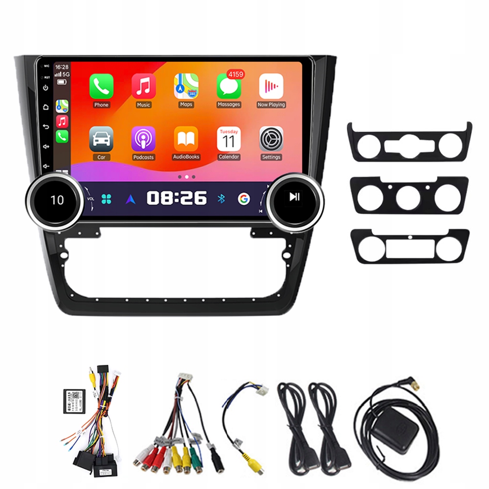 2Din Android 13 Autorádio pro Škoda Yeti 5L 2009-2014, 4G, 64GB, CarPlay, Gps