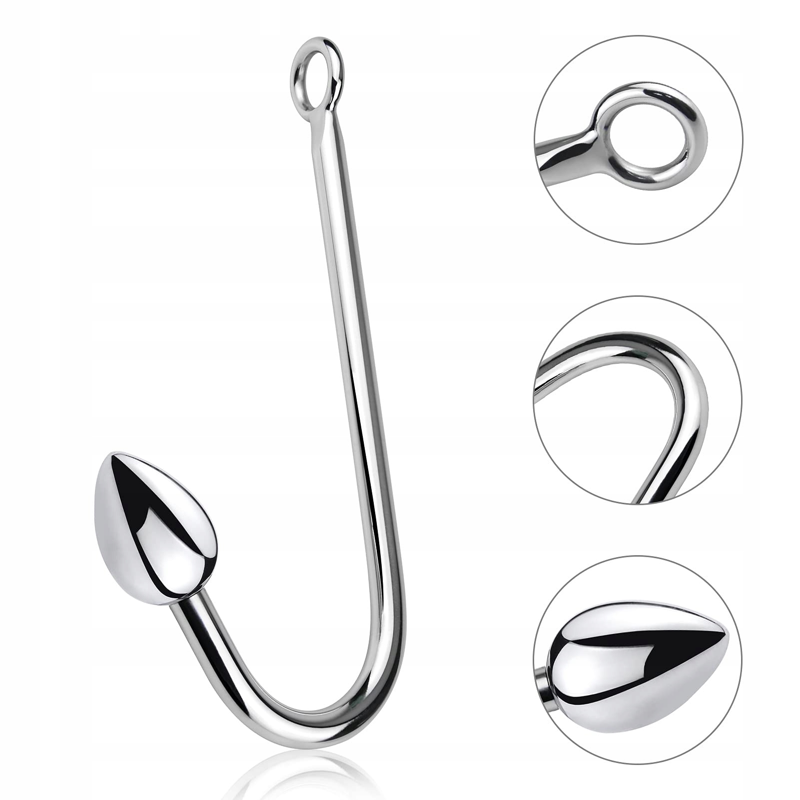 SXOVO Hak Analny Bondage 24 cm z 3 Kulami Stalowymi 26.5mm 34mm 40mm — miniatura 4