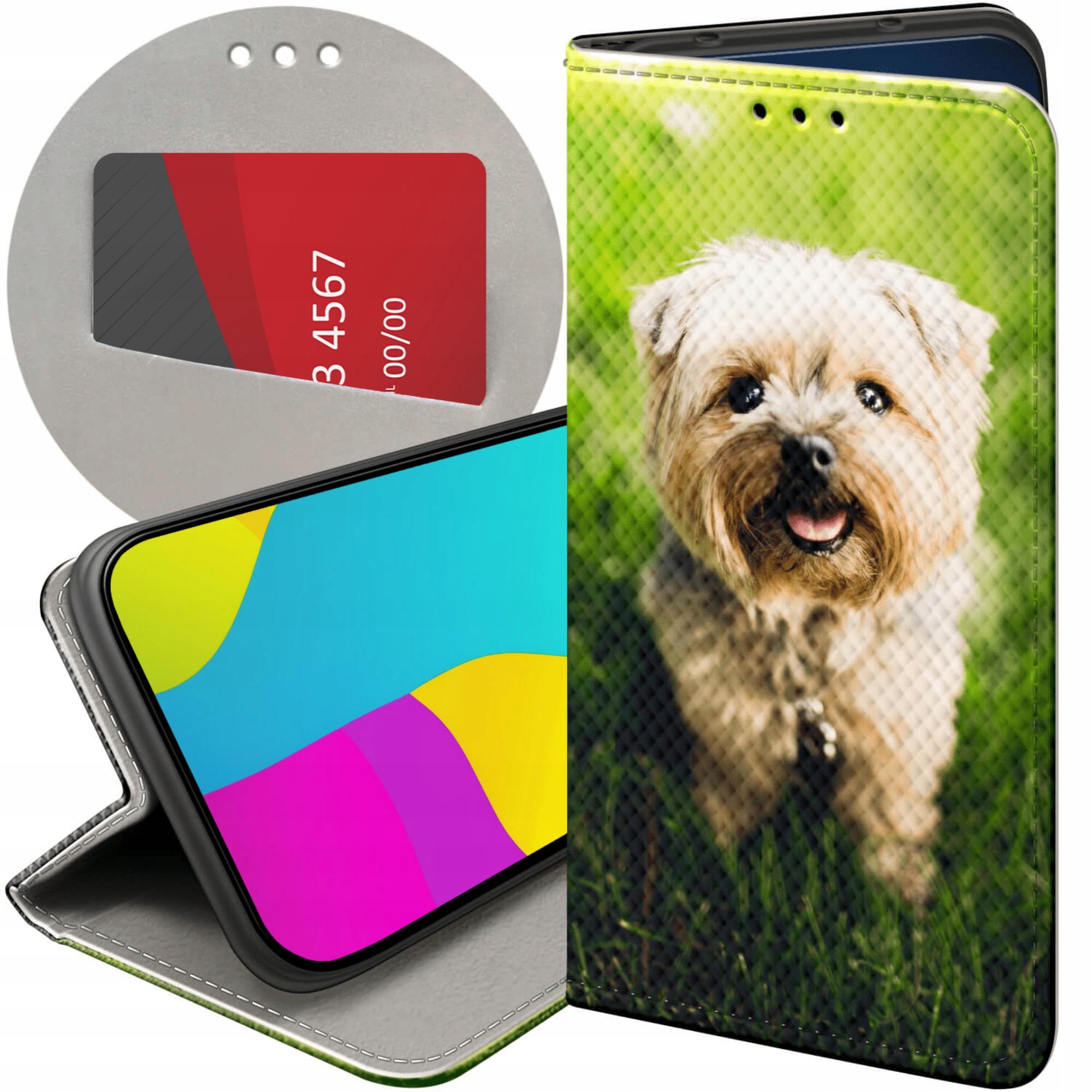 Etui Z Klapką Do Honor MAGIC7 Pro Pieski Psiaki Dogs Futerał Case