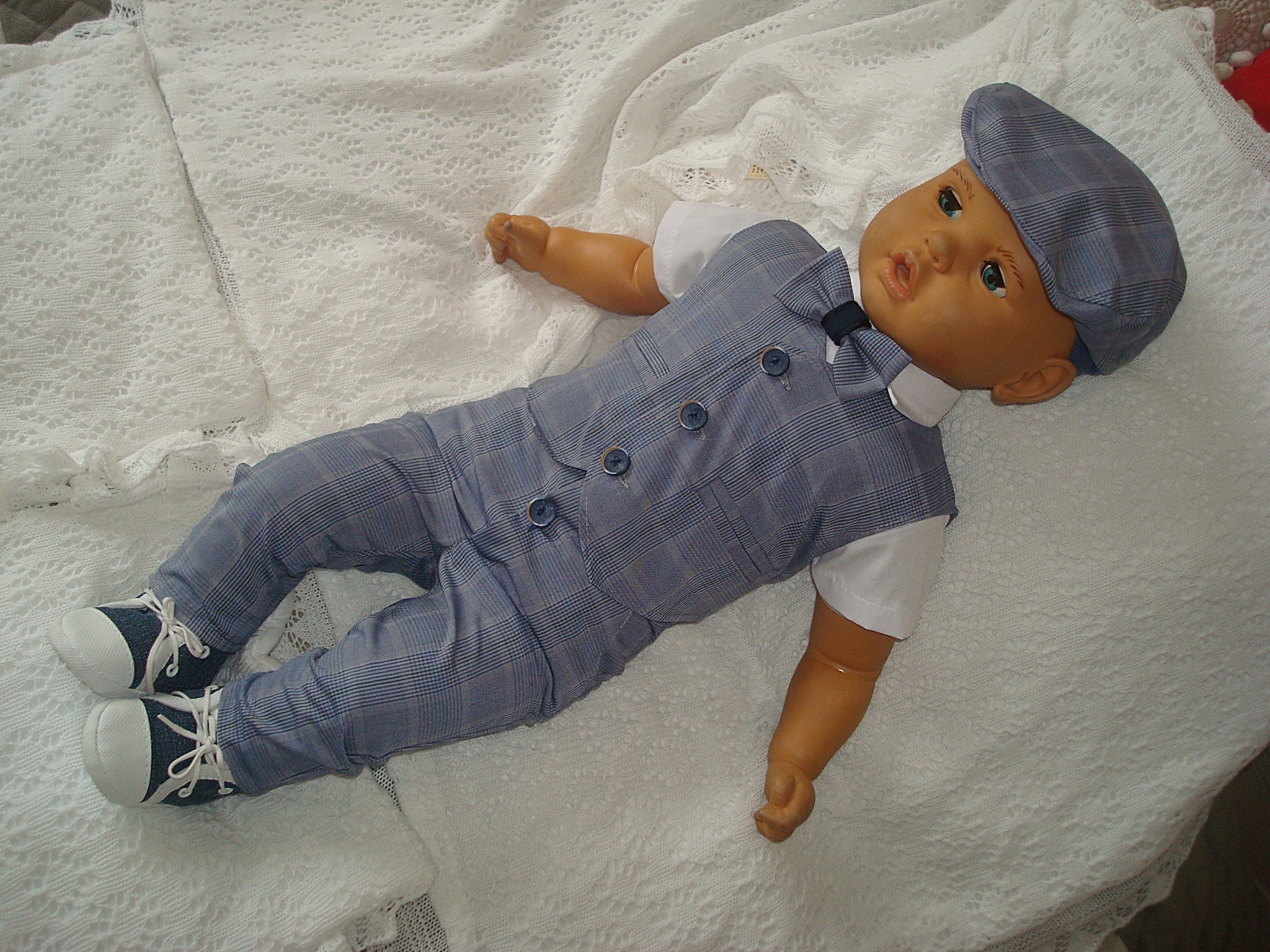 KOMPLET KAMIZELKA UBRANKO /CHRZTU /WESELE/ 80 Marka bez marki