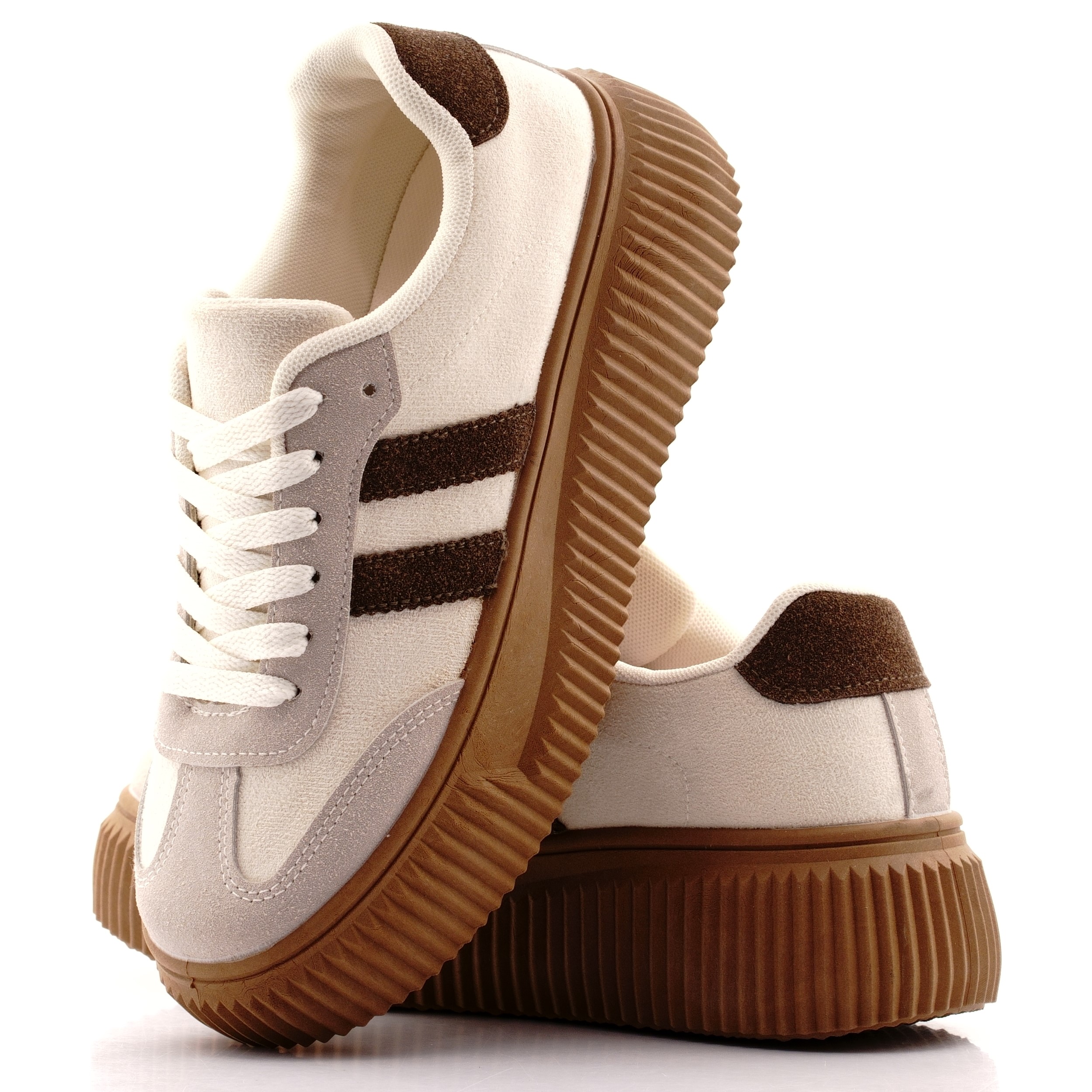 Lunava Buty Sportowe Damskie Klasyczne Sznurowane Brąz 3513 37