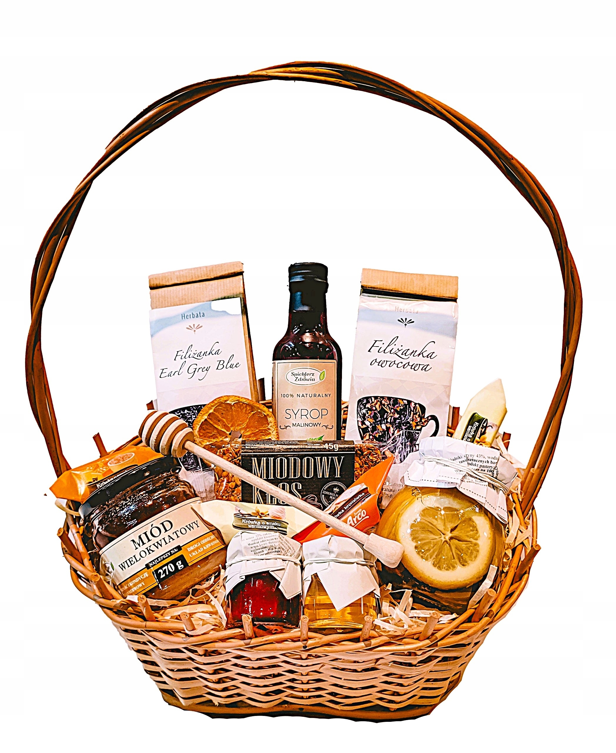 Dárkový Koš Dárek Med Pochoutky Herbta Malinový Sirup