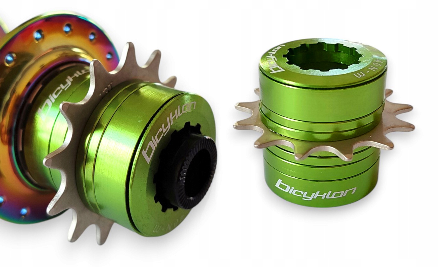 Adaptér Reduktoru Místo Kazety Bicyklon Single Speed Kit 13T Zelený