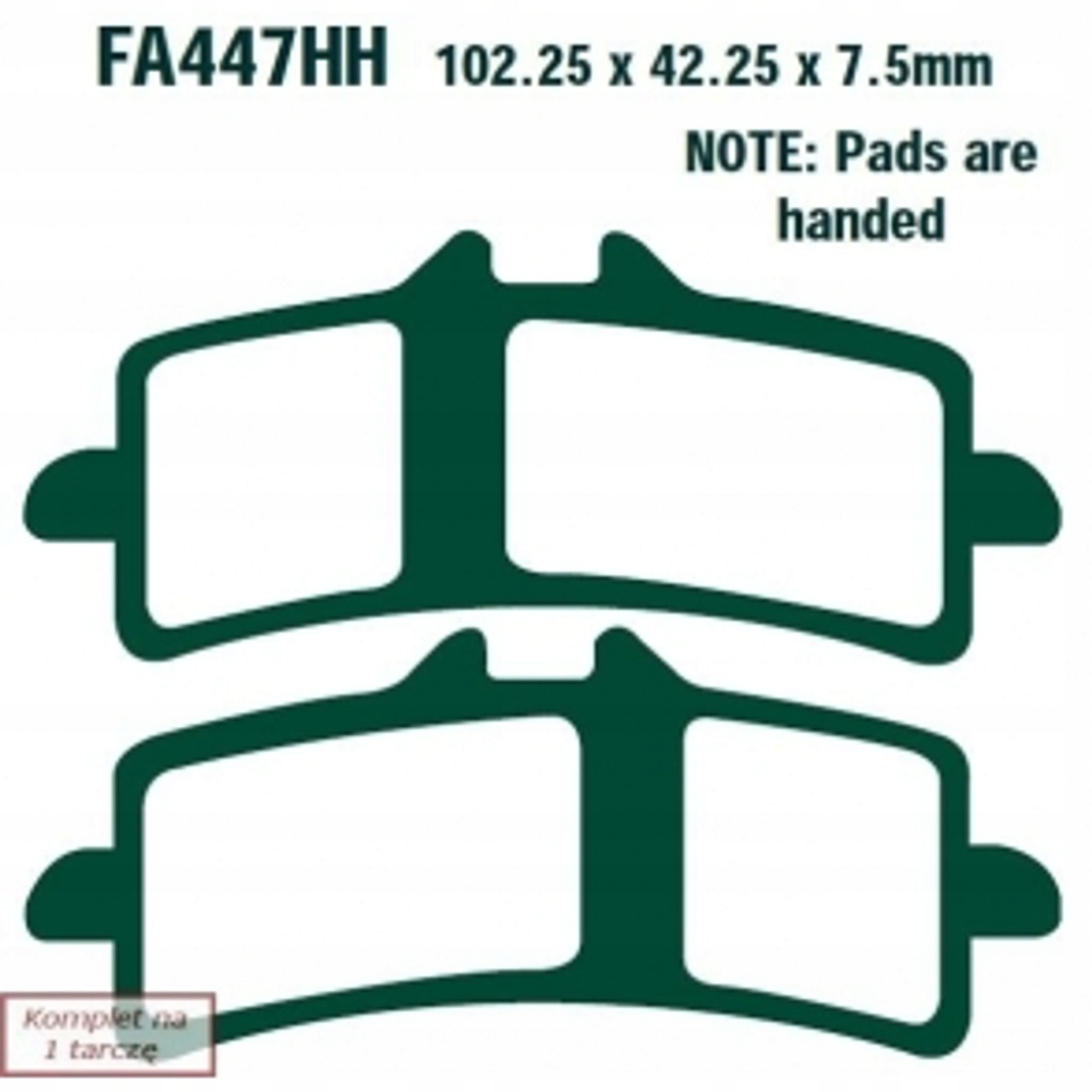 Ebc Poľsko Sp. Z Oo Ebc GPFAX447HH Brzdové Doštičky Moto. Ducati 1198 (09-11)