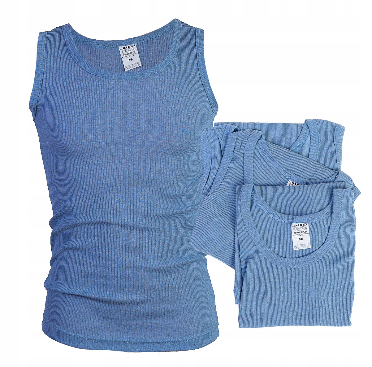 POLSKI Podkoszulek Męski - prążek - rozm.XXXL