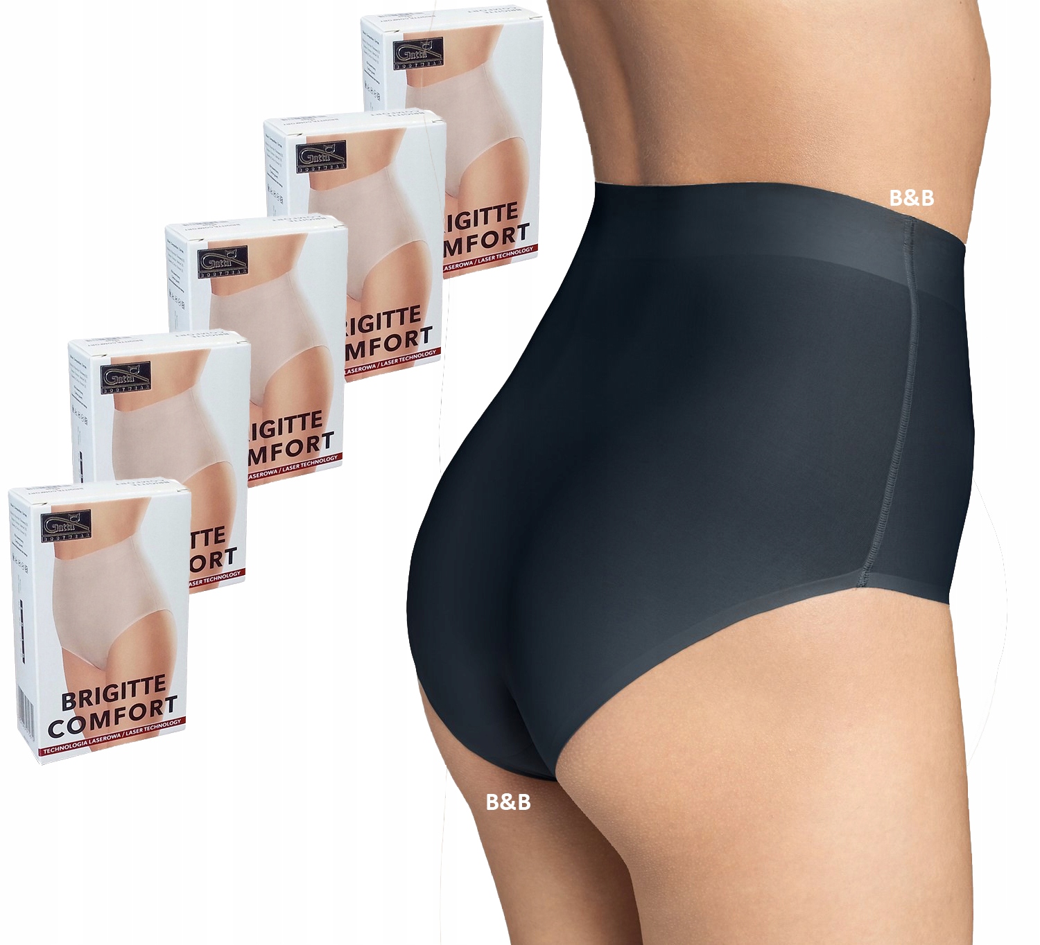 

Gatta wysokie Figi Brigitte Comfort 5szt S czarne