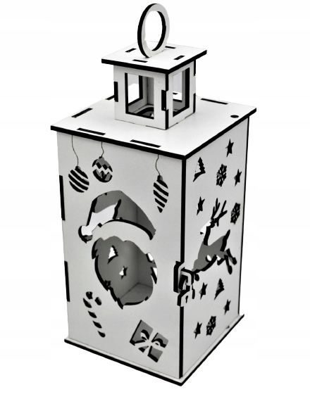 

Lampion Świąteczny Mikołaj Z Reniferem