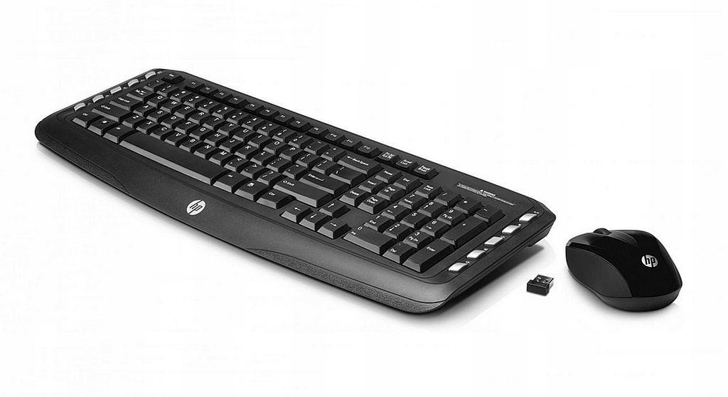 Nowy Zestaw Bezprzewodowa Klawiatura Mysz Hp 2.4GHz Usb German Niemiecka