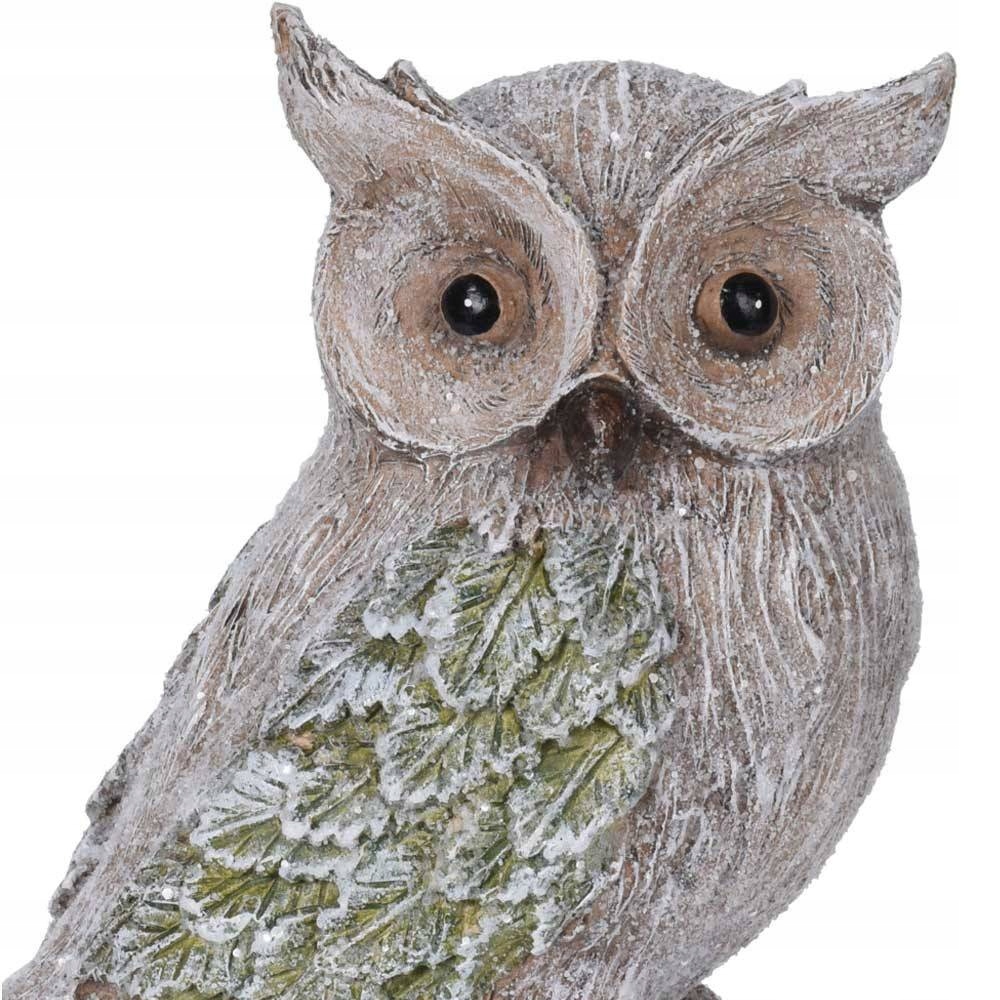 Ozdobna figurka SOWA z brokatem rzeźba do salonu Kod producenta APF473610-1