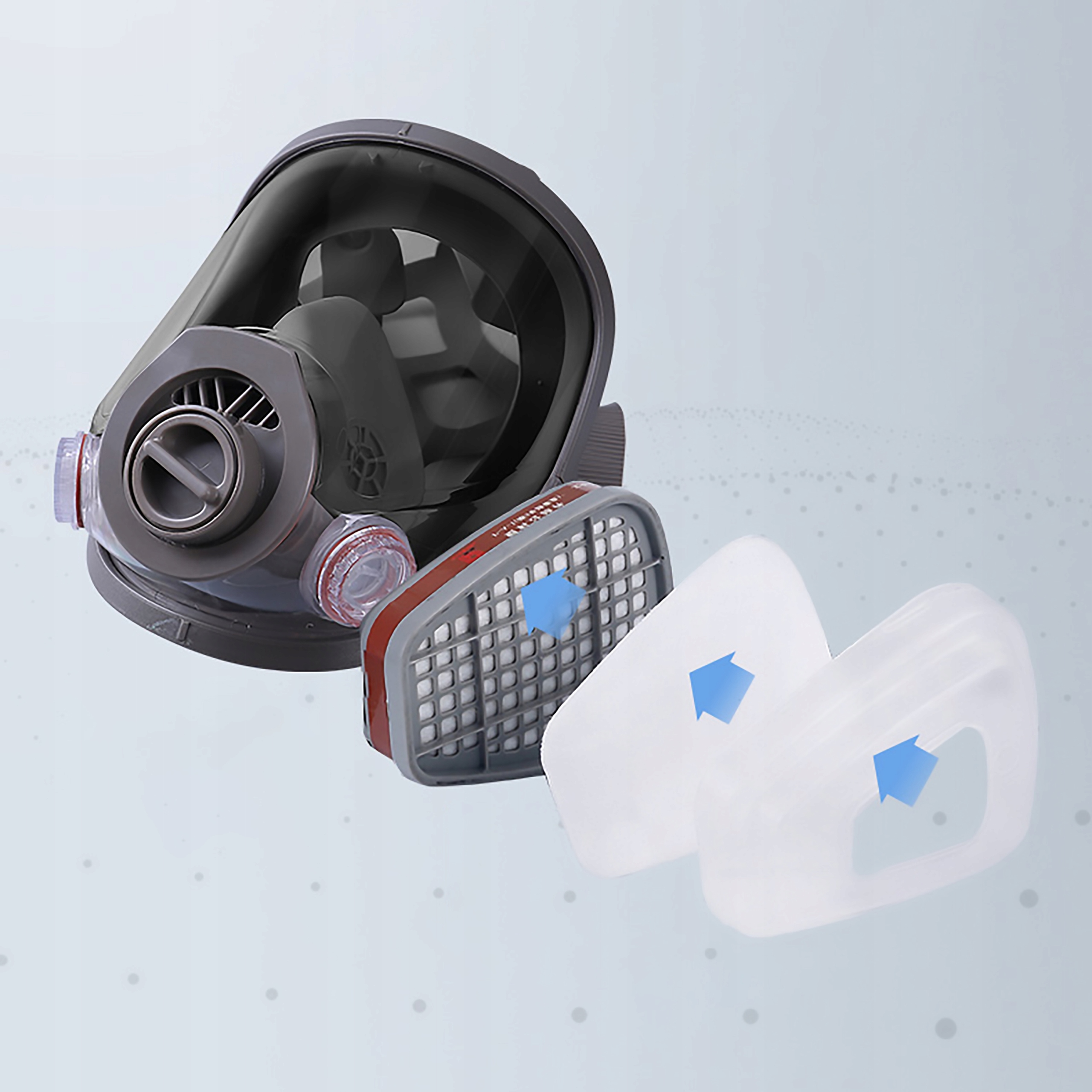 MASKA PRZECIWGAZOWA PEŁNA LAKIERNICZA GAZOWA 6800 Model 6001