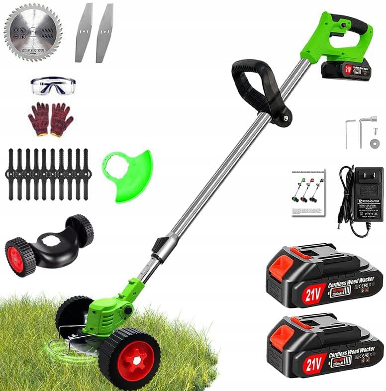 Akumulátorový Vyžínač Kosa Křovinořez Na Kolech Na Trávu Struny Čepele