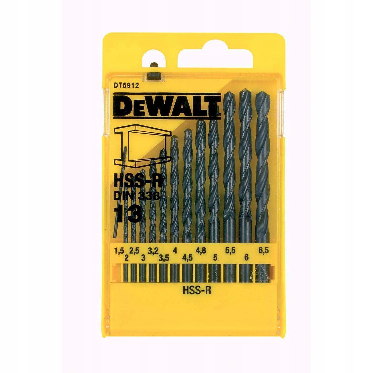 

Zestaw wierteł do metalu Hss-g Din 338 DeWalt