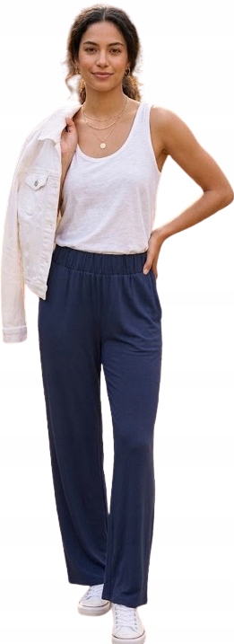 Elegantní kalhoty s viskózou – Široká nohavička – Comfort Fit-CIOCCO Turecko