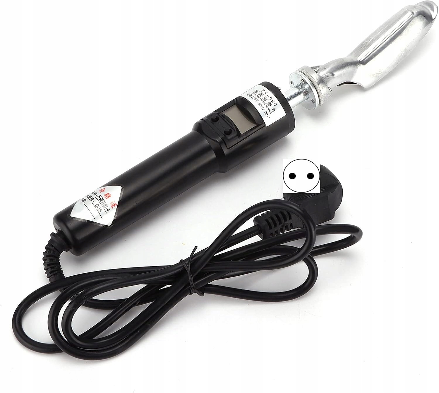 Mini žehlička 50-300°C s hliníkovou koncovkou pro šití kůže