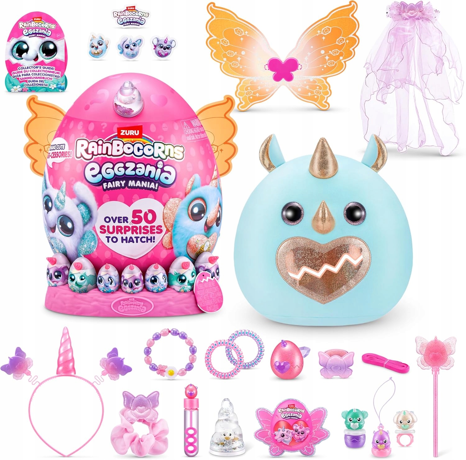 Zuru Rainbocorns Eggzania Fairy Mania Flossiana Plusz Maskotka Nosorożec