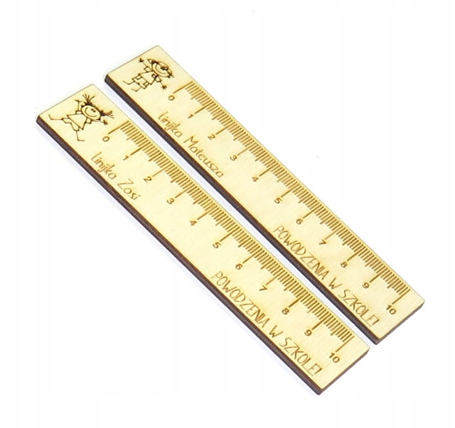 DREWNIANA LINIJKA PREZENT PASOWANIE + IMIĘ MB56 Marka Inna