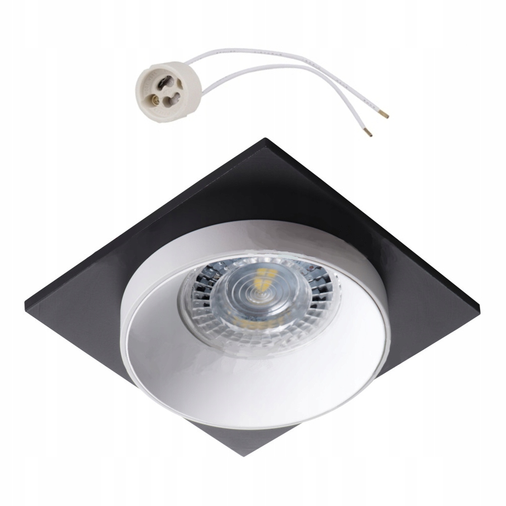 

Oprawa sufitowa halogen do Led GU10 na 230V czarna