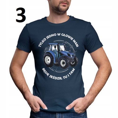 KOSZULKA MĘSKA T-SHIRT CIĄGNIK TRAKTOR RÓŻNE WZORY Materiał dominujący bawełna