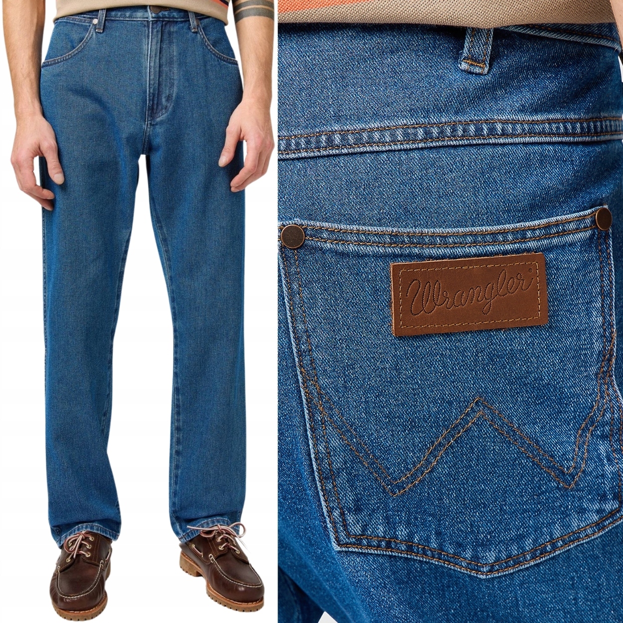 Wrangler Frontier Stone jednoduché tenké džínové kalhoty bez streče W34 L30