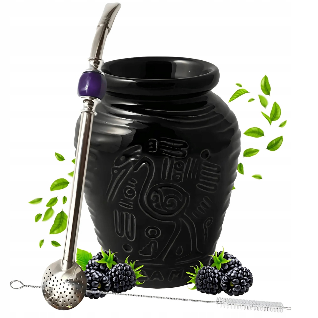 Levně Startovací Sada pro Yerba Mate Matero Bombilla s čističem