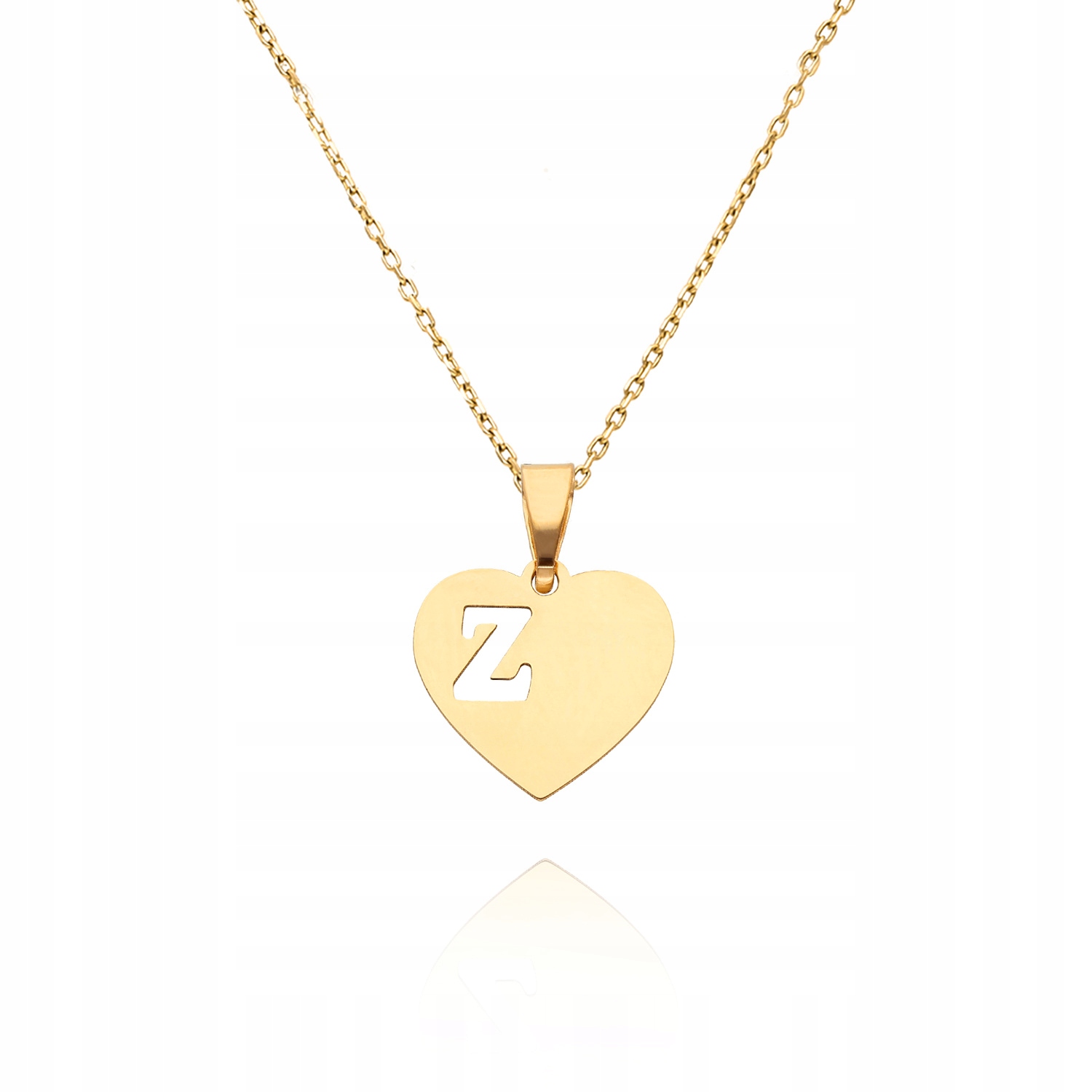 Zlatý přívěsek písmeno Z v srdci Pr. 585 Gravírování